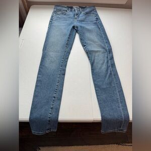 LOFT Women's Skinny Crop Jeans in Classic Blue Wash